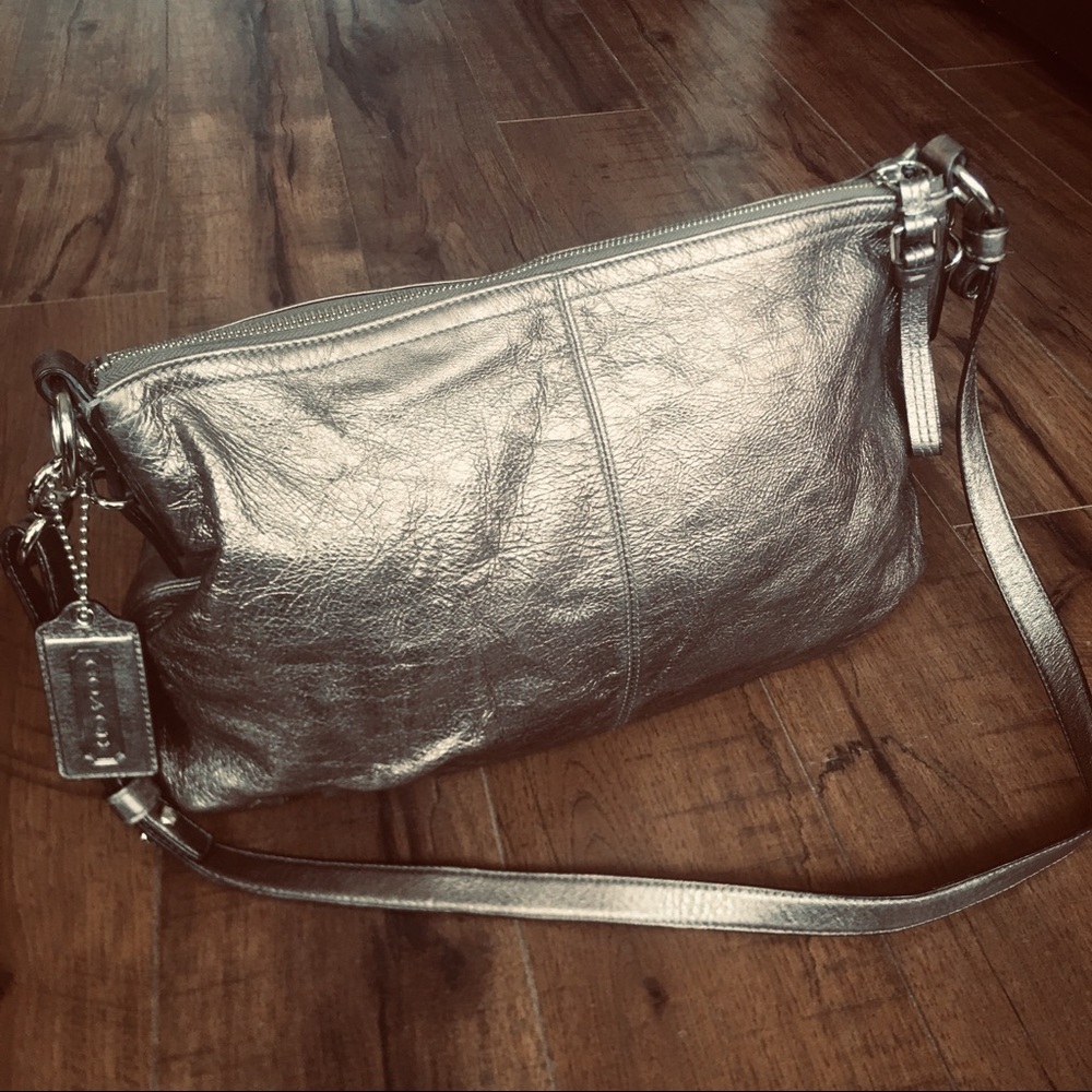 Coach Mia Collection Convertible Gunmetal Leather